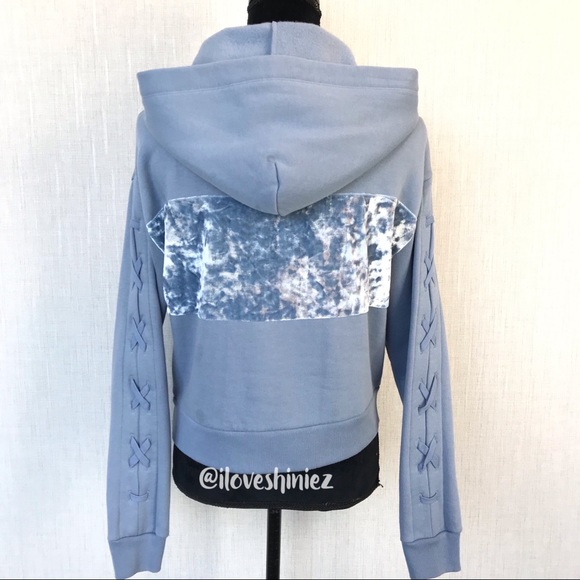 •Victoria's Secret PINK• Velvet Crop Hoodie XS - Picture 3 of 6